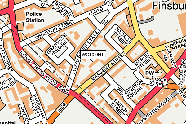 WC1X 0HT map - OS OpenMap – Local (Ordnance Survey)
