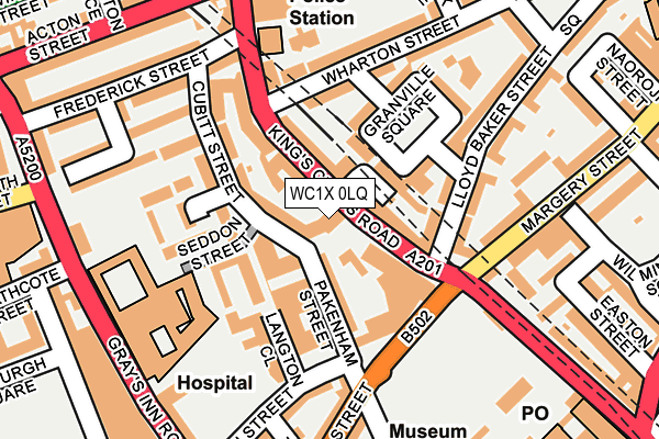 WC1X 0LQ map - OS OpenMap – Local (Ordnance Survey)