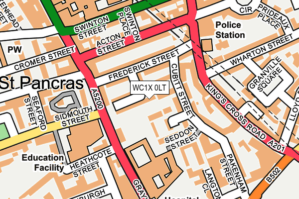 WC1X 0LT map - OS OpenMap – Local (Ordnance Survey)