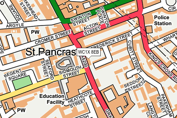 WC1X 8EB map - OS OpenMap – Local (Ordnance Survey)