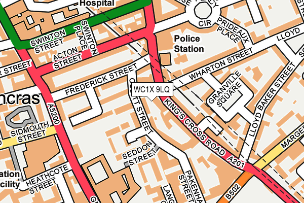 WC1X 9LQ map - OS OpenMap – Local (Ordnance Survey)