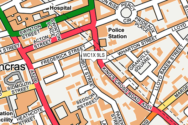 WC1X 9LS map - OS OpenMap – Local (Ordnance Survey)