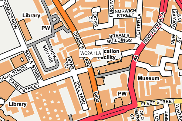 WC2A 1LA map - OS OpenMap – Local (Ordnance Survey)