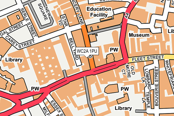 WC2A 1PU map - OS OpenMap – Local (Ordnance Survey)