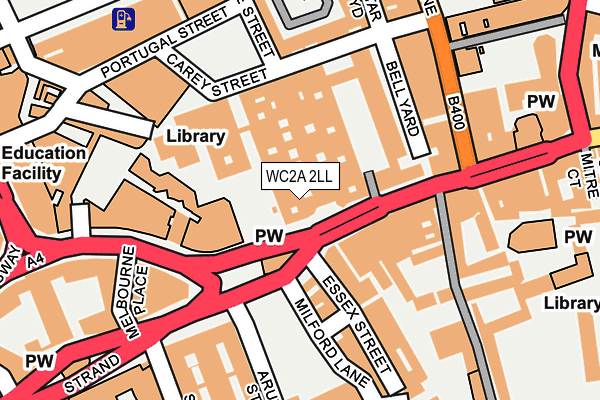 WC2A 2LL map - OS OpenMap – Local (Ordnance Survey)