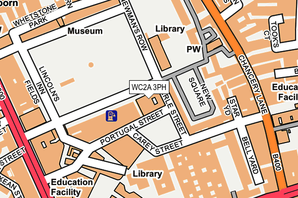 WC2A 3PH map - OS OpenMap – Local (Ordnance Survey)