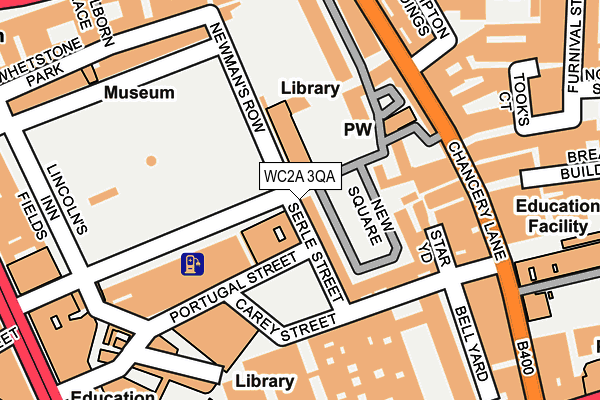 WC2A 3QA map - OS OpenMap – Local (Ordnance Survey)