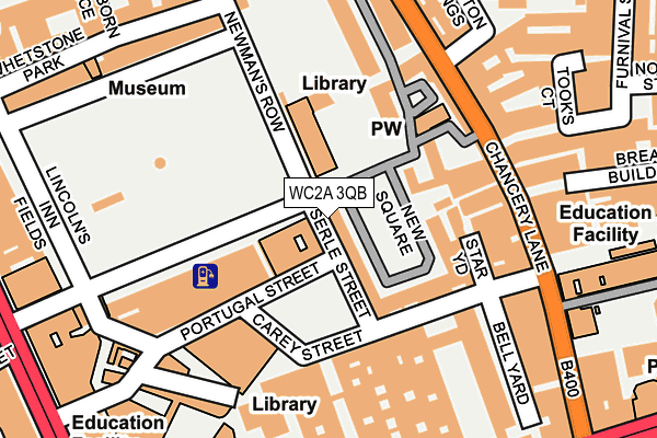 WC2A 3QB map - OS OpenMap – Local (Ordnance Survey)