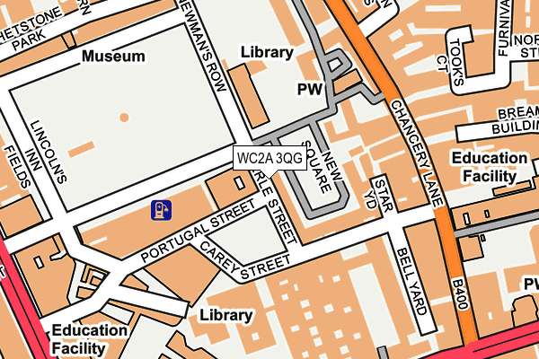 WC2A 3QG map - OS OpenMap – Local (Ordnance Survey)
