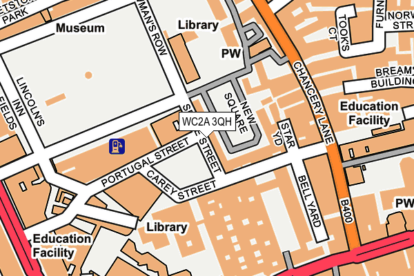 WC2A 3QH map - OS OpenMap – Local (Ordnance Survey)