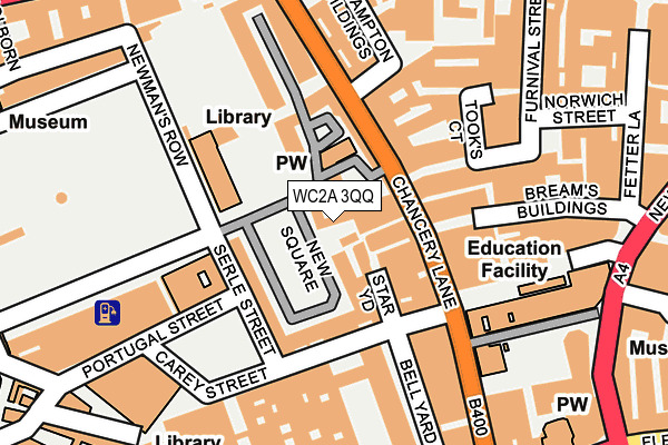 WC2A 3QQ map - OS OpenMap – Local (Ordnance Survey)