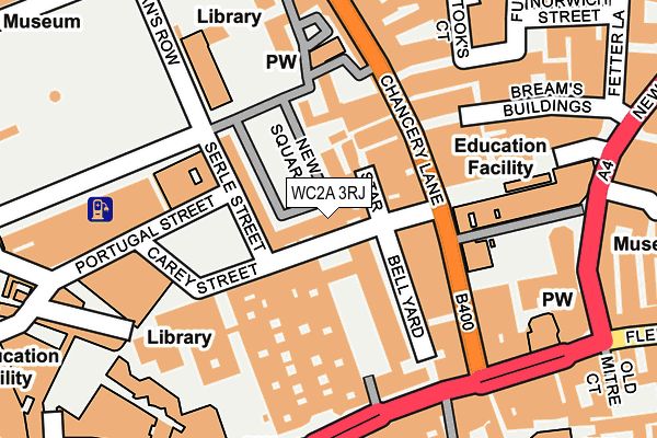 WC2A 3RJ map - OS OpenMap – Local (Ordnance Survey)