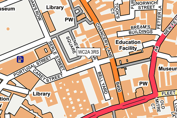 WC2A 3RS map - OS OpenMap – Local (Ordnance Survey)