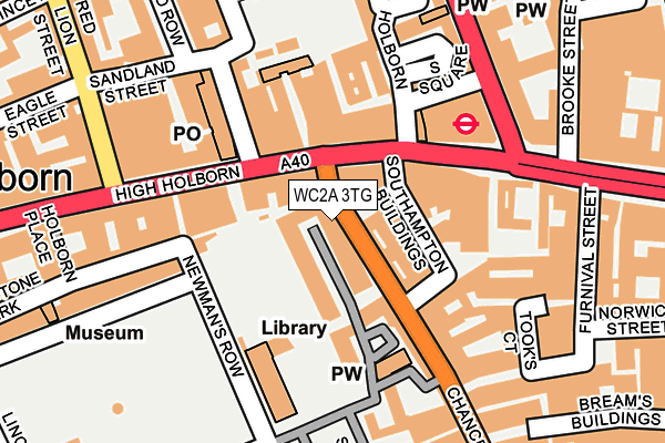 WC2A 3TG map - OS OpenMap – Local (Ordnance Survey)