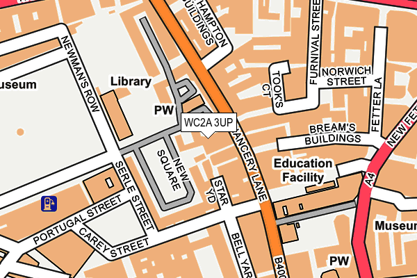 WC2A 3UP map - OS OpenMap – Local (Ordnance Survey)