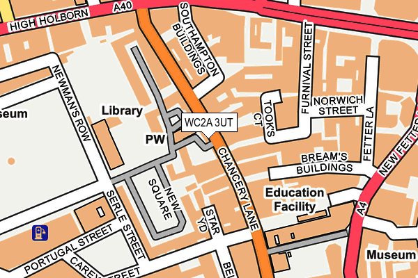 WC2A 3UT map - OS OpenMap – Local (Ordnance Survey)