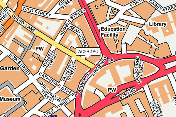 WC2B 4AQ map - OS OpenMap – Local (Ordnance Survey)