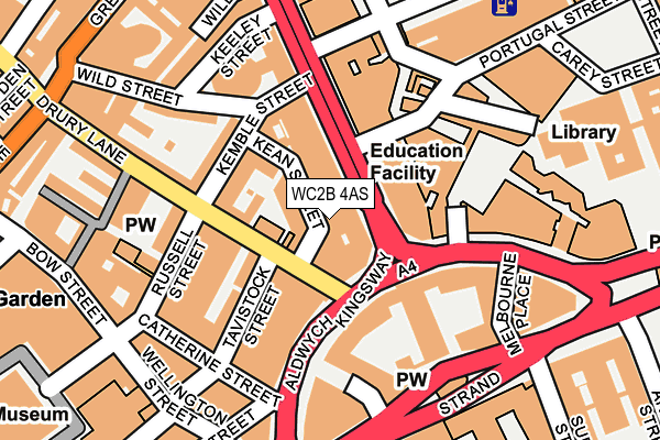 WC2B 4AS map - OS OpenMap – Local (Ordnance Survey)