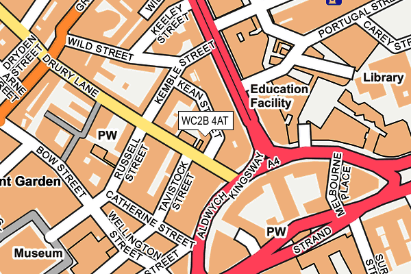 WC2B 4AT map - OS OpenMap – Local (Ordnance Survey)