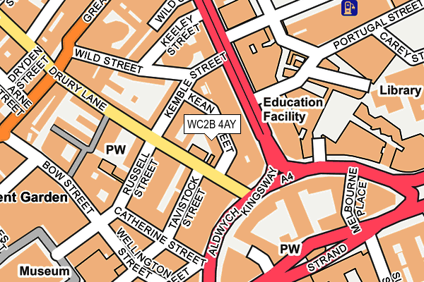 WC2B 4AY map - OS OpenMap – Local (Ordnance Survey)