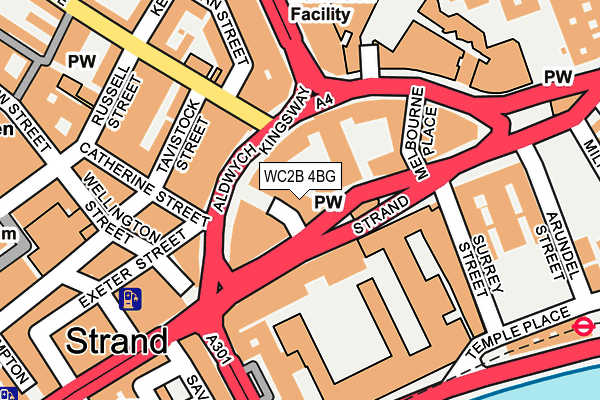 WC2B 4BG map - OS OpenMap – Local (Ordnance Survey)