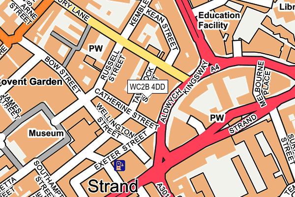 WC2B 4DD map - OS OpenMap – Local (Ordnance Survey)