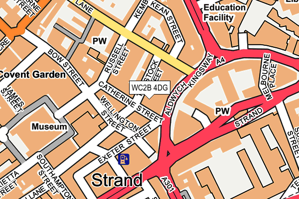 WC2B 4DG map - OS OpenMap – Local (Ordnance Survey)