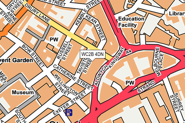 WC2B 4DN map - OS OpenMap – Local (Ordnance Survey)