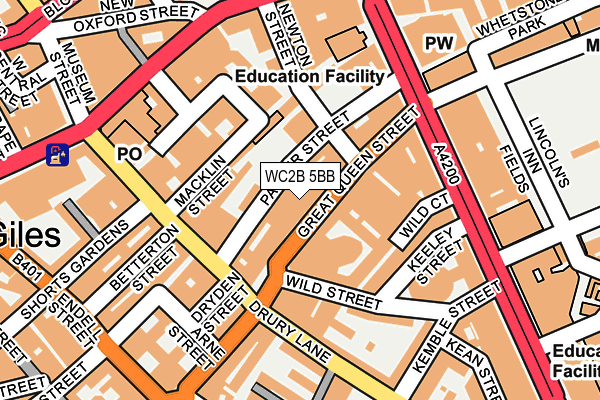 Map of BROOKS EDUCATION LIMITED at local scale
