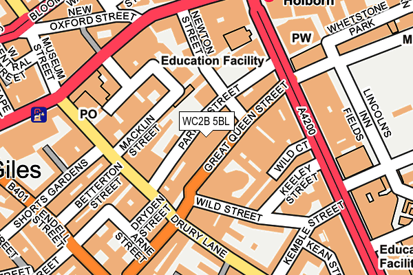 WC2B 5BL map - OS OpenMap – Local (Ordnance Survey)