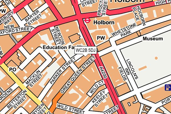 WC2B 5DJ map - OS OpenMap – Local (Ordnance Survey)