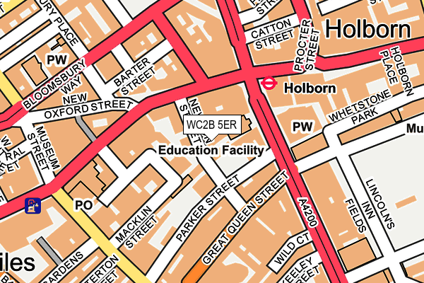 WC2B 5ER map - OS OpenMap – Local (Ordnance Survey)