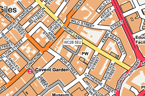 WC2B 5EU map - OS OpenMap – Local (Ordnance Survey)