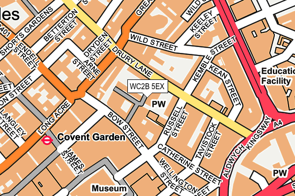 WC2B 5EX map - OS OpenMap – Local (Ordnance Survey)