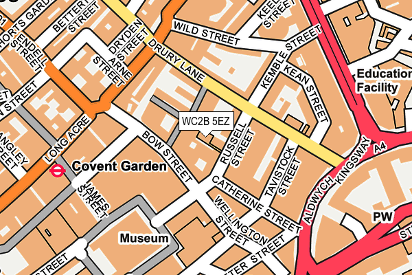 WC2B 5EZ map - OS OpenMap – Local (Ordnance Survey)