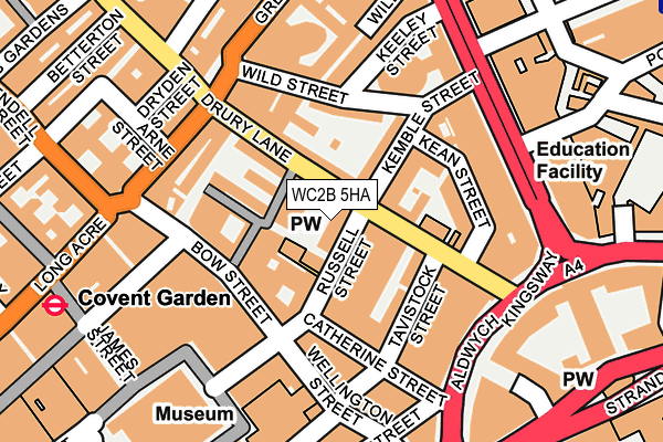 WC2B 5HA map - OS OpenMap – Local (Ordnance Survey)