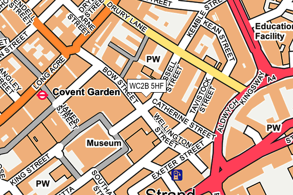 WC2B 5HF map - OS OpenMap – Local (Ordnance Survey)