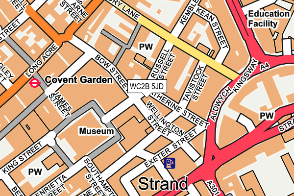 WC2B 5JD map - OS OpenMap – Local (Ordnance Survey)