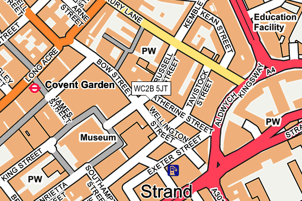 WC2B 5JT map - OS OpenMap – Local (Ordnance Survey)