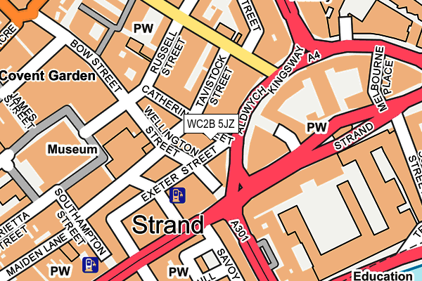 WC2B 5JZ map - OS OpenMap – Local (Ordnance Survey)