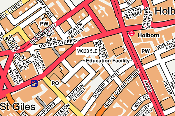 WC2B 5LE map - OS OpenMap – Local (Ordnance Survey)