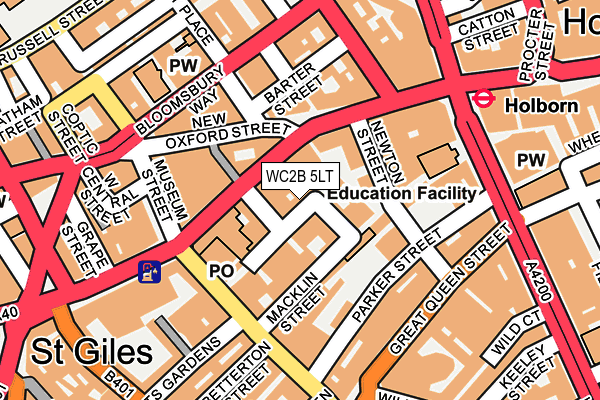 WC2B 5LT map - OS OpenMap – Local (Ordnance Survey)