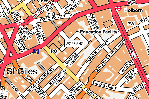 WC2B 5NG map - OS OpenMap – Local (Ordnance Survey)