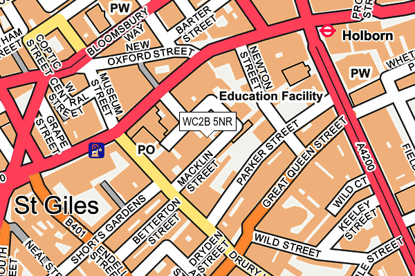 WC2B 5NR map - OS OpenMap – Local (Ordnance Survey)