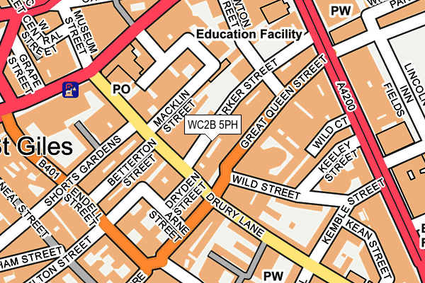 WC2B 5PH map - OS OpenMap – Local (Ordnance Survey)