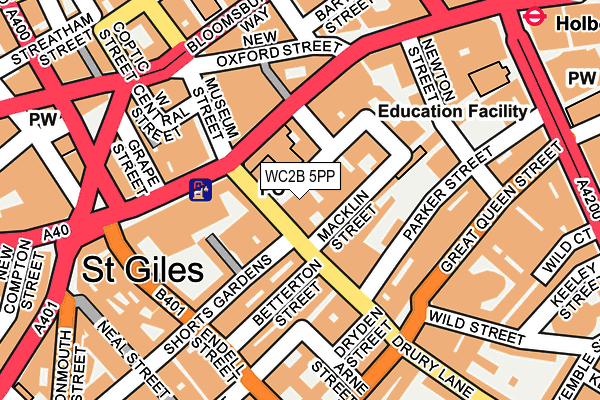 WC2B 5PP map - OS OpenMap – Local (Ordnance Survey)