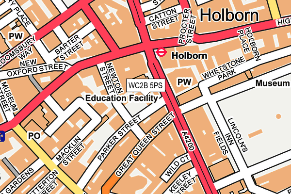 WC2B 5PS map - OS OpenMap – Local (Ordnance Survey)