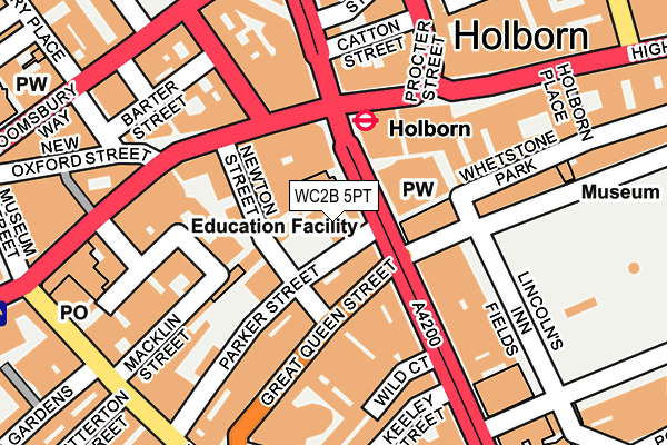 WC2B 5PT map - OS OpenMap – Local (Ordnance Survey)