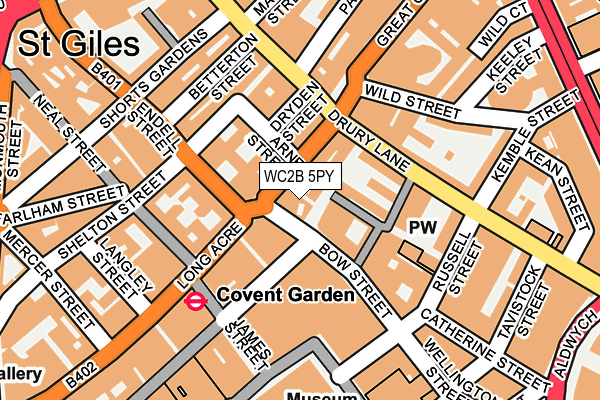 WC2B 5PY map - OS OpenMap – Local (Ordnance Survey)