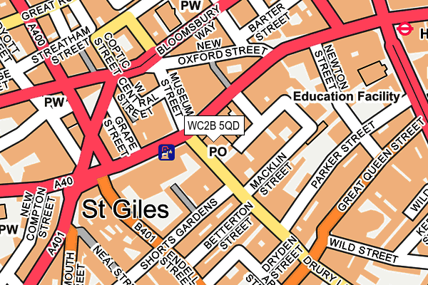 WC2B 5QD map - OS OpenMap – Local (Ordnance Survey)